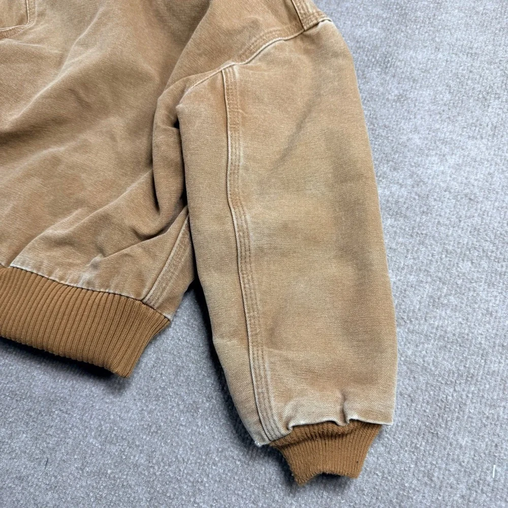 Vintage Carhartt YYJ130 Kids Jacket Hooded Cotton Duck Canvas‎ Brown Size 6/7